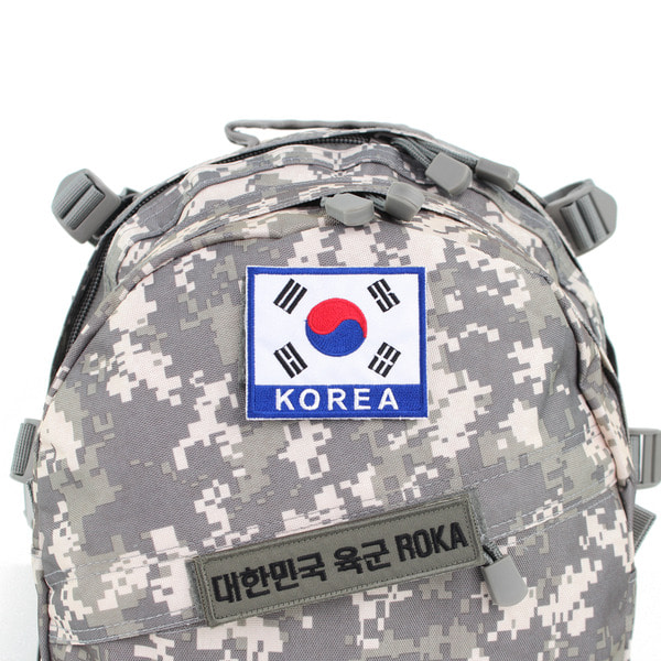 태극기약장 KOREA 컬러 (벨크로) 군인 군용 약장