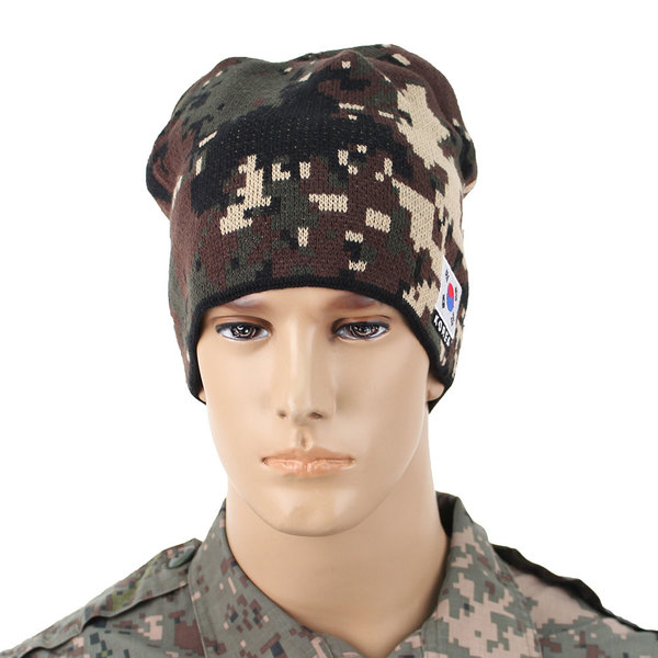 디지털 기모 태극기 비니 군인 군용 모자