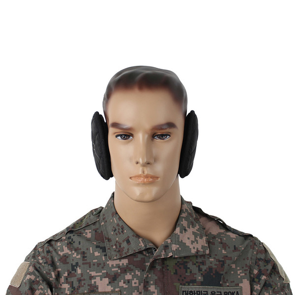 접이식 귀마개 검정 군인 귀도리 방한귀마개