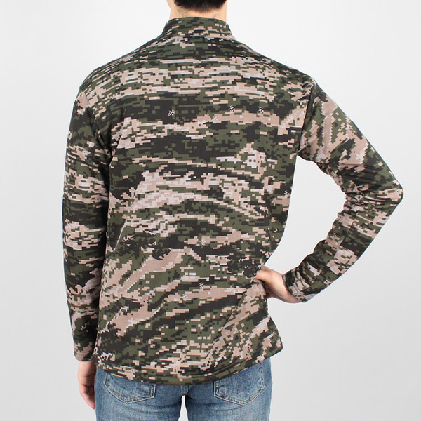 해병대 넥카라 발열 맨투맨 디지털 긴팔티 검정 군인 군용 티셔츠