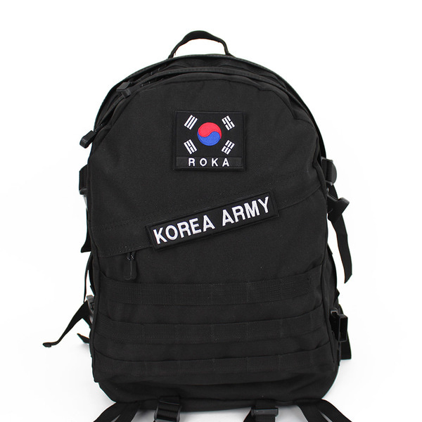 KOREA ARMY 육군 명찰 검정흰사