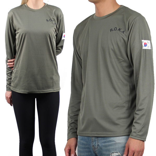 쿨드라이 ROKA 로카긴팔티 카키 로카티 / 군인 군용 티셔츠