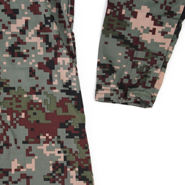 기능성 라운드웨어 긴팔티 디지털 군인 군용 티셔츠
