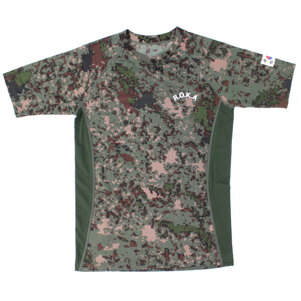 쿨론 ROKA 로카 래쉬가드 반팔 디지털   군인 군용 군대 티셔츠