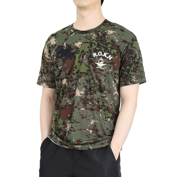 쿨론 해군디지털 ROKN 로카반팔티 로카티 / 군인 군용 군대 티셔츠