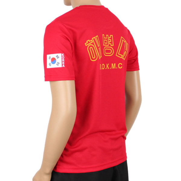 쿨론 해병대 ROKMC 반팔티 빨강 군인 티셔츠 각개티