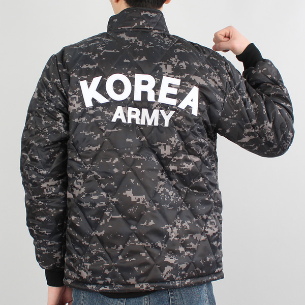 ROKA 로카 발열기모깔깔이 검정디지털 차이나넥 군인 군대 군용깔깔이