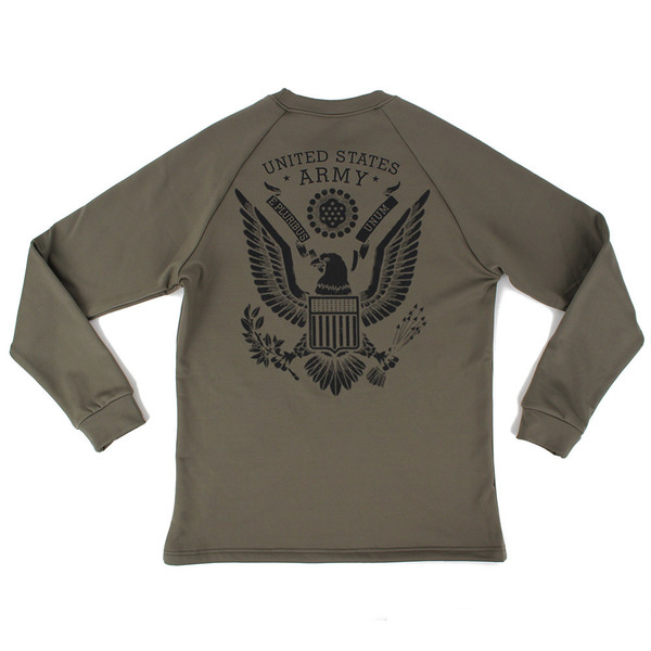 USA 독수리 기모 맨투맨 긴팔티 카키 군인 군용티셔츠
