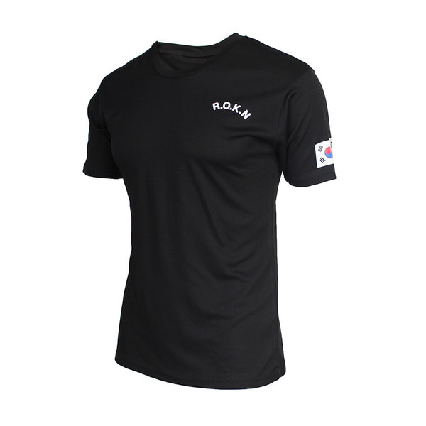 쿨드라이 해군 ROKN 로카반팔티 검정 로카티   군인 군용 티셔츠