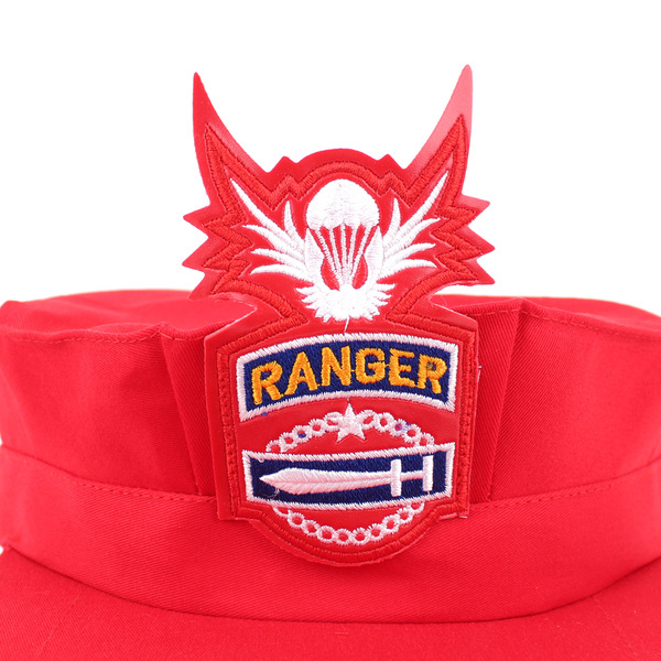 유격모 조교모자 빨강   군인 군용 모자