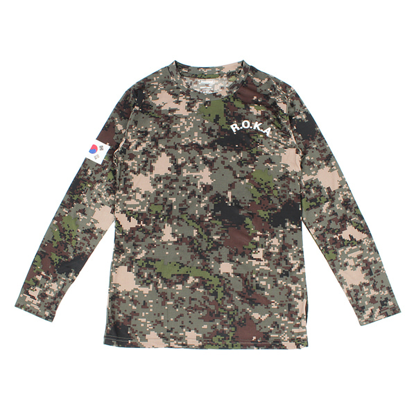 쿨론 코리아아미 PX 로카티 ROKA 긴팔 디지털 군인 군용 군대 티셔츠