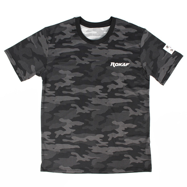 쿨론 ROKAF 로카프티 반팔 멀티캠 공군 고급형 태극기 군인 군용 군대 티셔츠