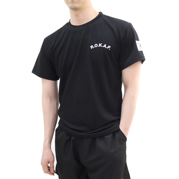 쿨론 공군 코리아아미 PX 로카티 ROKA 반팔 검정 군인 군대 티셔츠