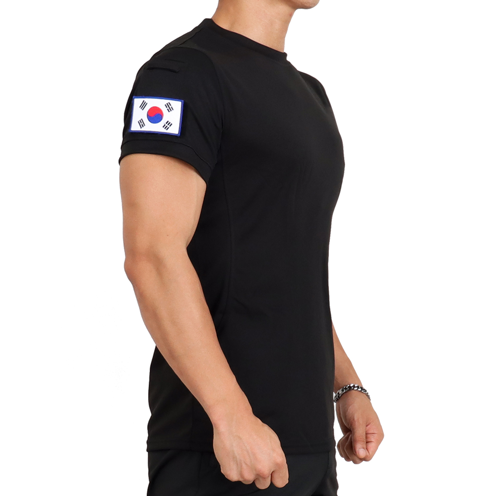 밀리터리 택티컬 티셔츠 검정 반팔티 군인 군용티