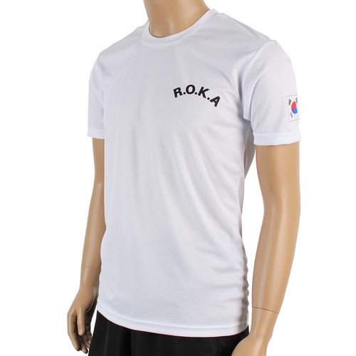 쿨론 스포츠웨어 ROKA 로카반팔티 흰색 로카티 군인 군용 군대 티셔츠
