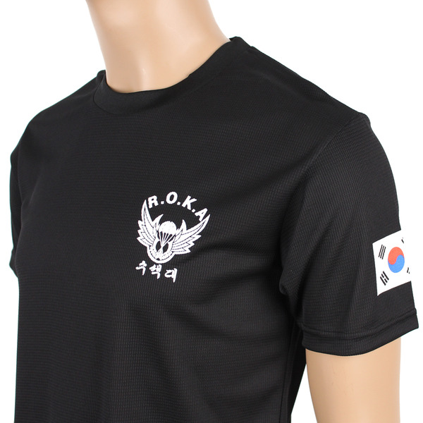 쿨론 수색대 ROKA 로카반팔티 검정 로카티 군인 군용 군대 티셔츠