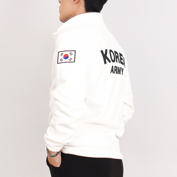 기모 ROKA 로카후리스 흰색 실리콘나염 군인 군용 재킷