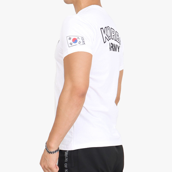 쿨드라이 백골 ROKA 로카티 반팔티 흰색 군인 군용 티셔츠