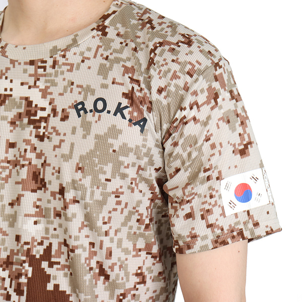 쿨드라이 ROKA 로카반팔티 사막디지털 군인 군용 티셔츠