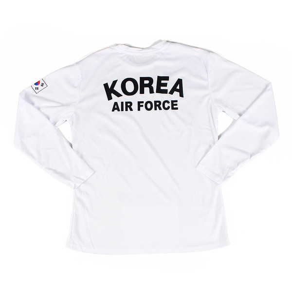 쿨드라이 ROKAF 공군 로카긴팔티 흰색 로카티   군인 군용 티셔츠