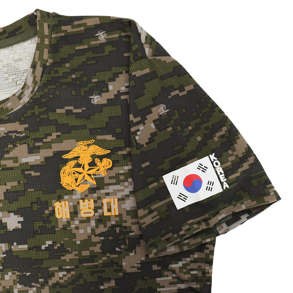 쿨드라이 ROKMC 반팔 해병대 디지털 군인 군용 티셔츠