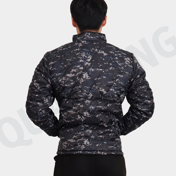 e편한 발열깔깔이 검정디지털 차이나넥 군인 군대 군용깔깔이