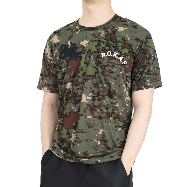 쿨론 공군디지털 ROKAF 로카반팔티 로카티 군인 군용 군대 티셔츠