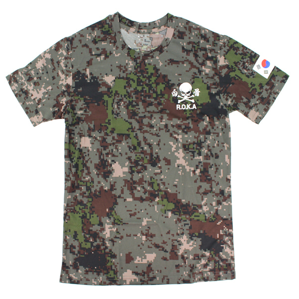 쿨론 백골 ROKA 로카반팔티 디지털 로카티 군인 군용 군대 티셔츠
