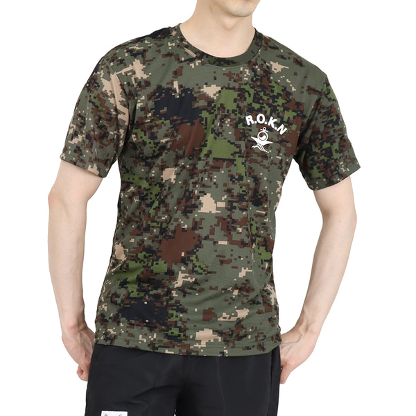 쿨론 해군디지털 ROKN 로카반팔티 로카티 군인 군용 군대 티셔츠