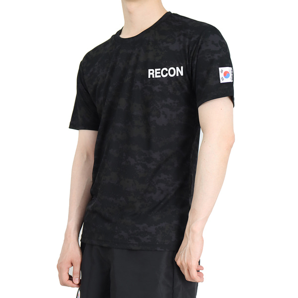 쿨론 수색대대 RECON 로카반팔티 검정디지털 로카티   군인 군용 군대 티셔츠