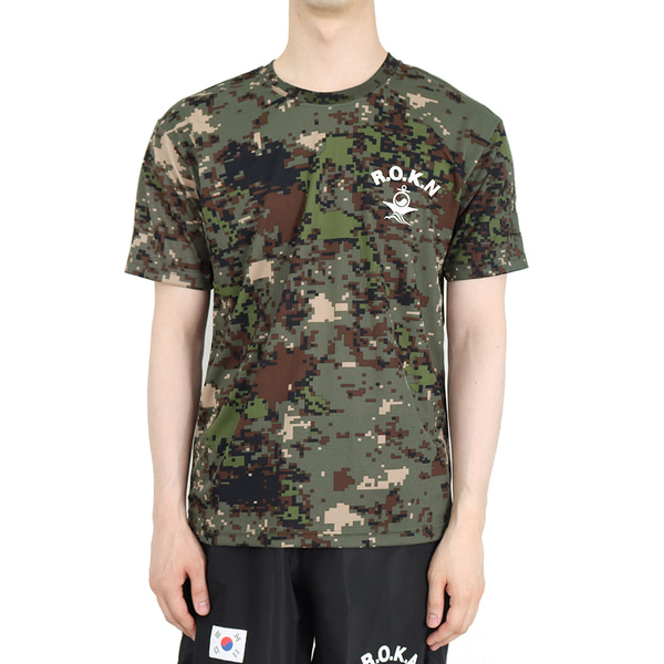 쿨론 해군디지털 ROKN 로카반팔티 로카티 군인 군용 군대 티셔츠