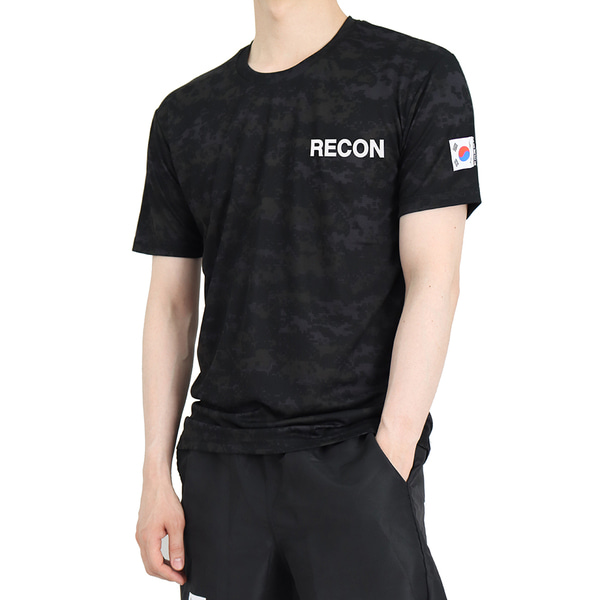 쿨론 수색대대 RECON 로카반팔티 검정디지털 로카티   군인 군용 군대 티셔츠