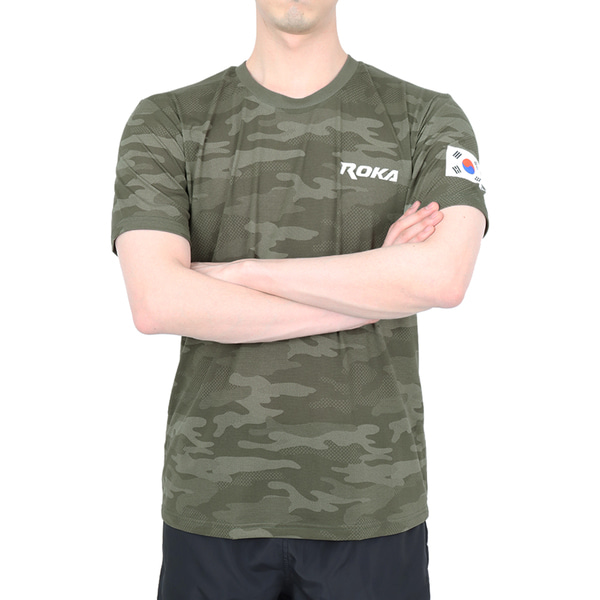 쿨론 ROKA 로카티 반팔 멀티캠 카키 육군 군인티셔츠