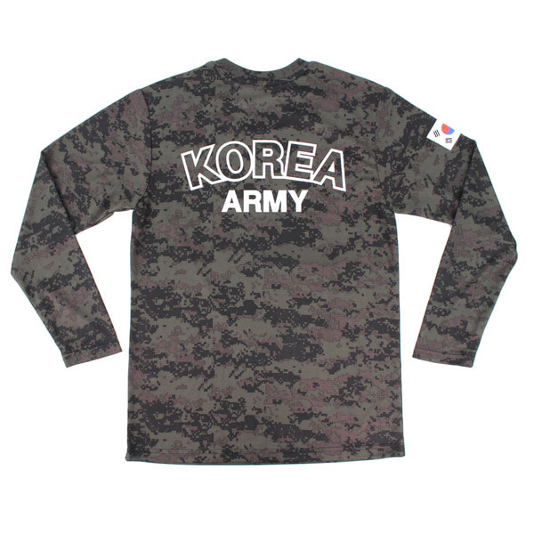쿨론 백마 ROKA 로카긴팔티 검정디지털 로카티   군인 군용 군대 티셔츠