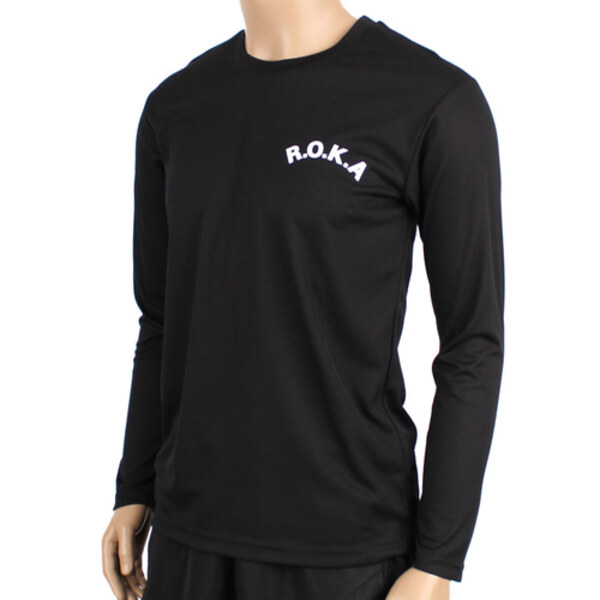 쿨론 스포츠웨어 ROKA 로카긴팔티 검정 로카티 군인 군용 군대 티셔츠