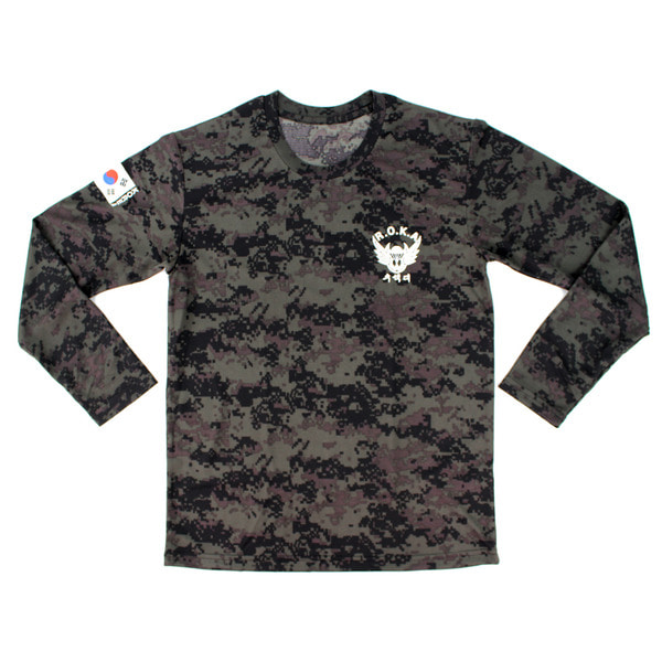 쿨론 수색대 ROKA 로카긴팔티 검정디지털 로카티 군인 군용 군대 티셔츠
