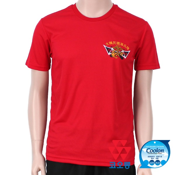 쿨론 해병대 반팔 빨강 기습특공 군인 군용 군대 티셔츠